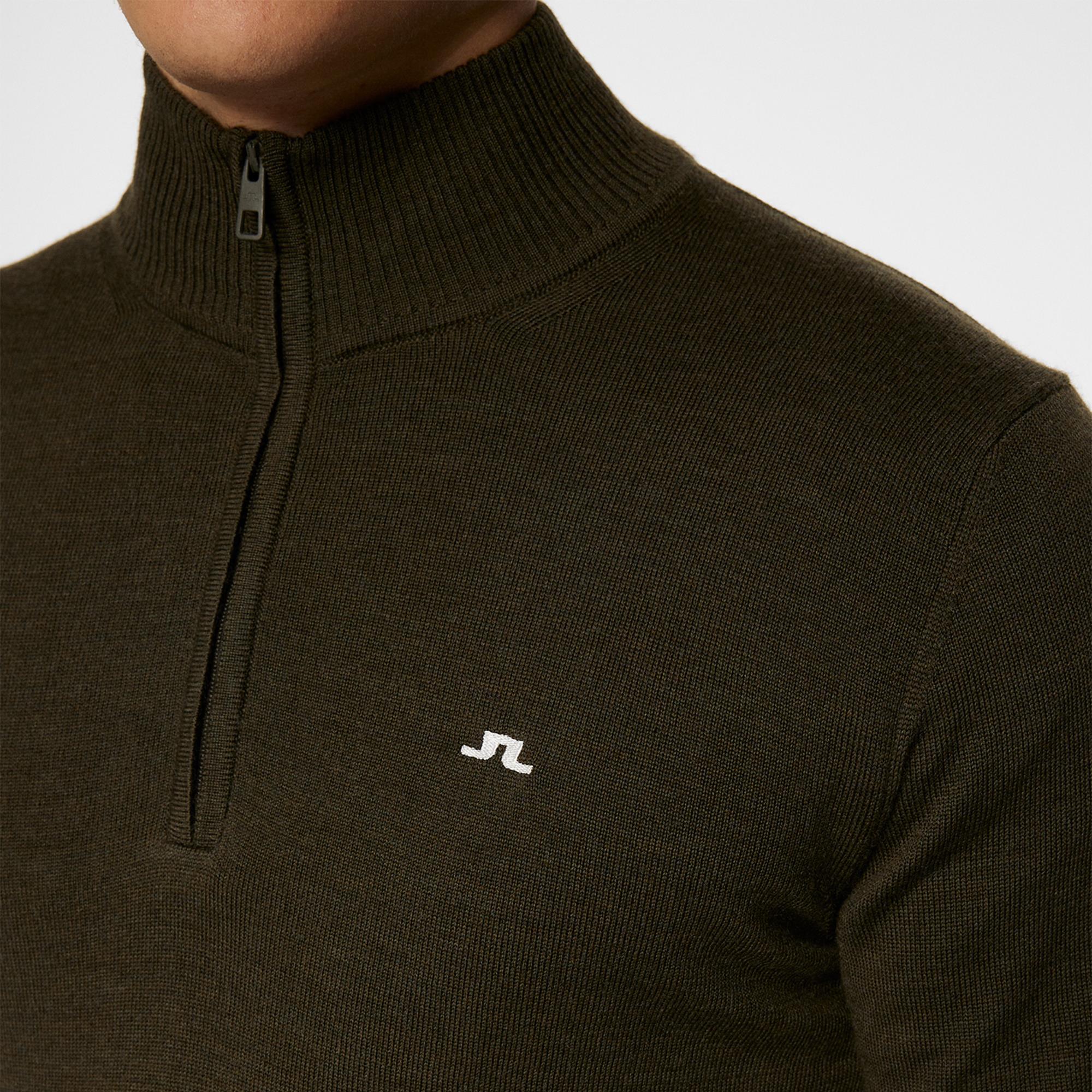 J Lindeberg Kian Tour Merino Sweater Forest Green